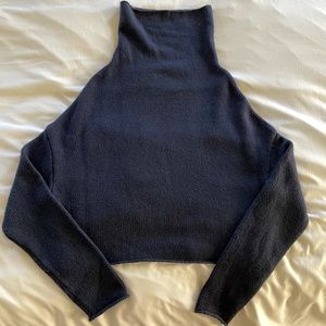 Vince funnel neck sweater navy blue medium women’s
